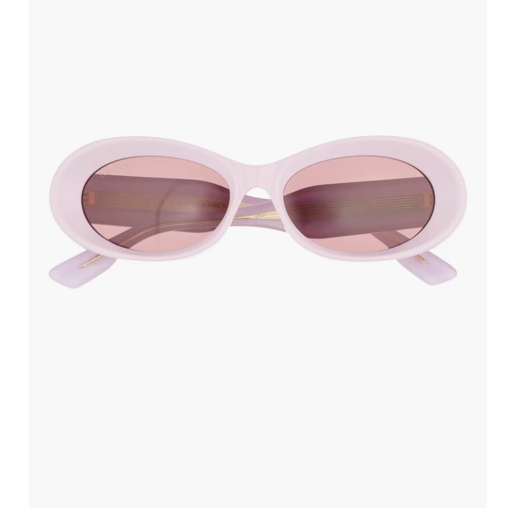 Gucci Light Pink Oval Sunglasses